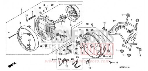HEADLIGHT (CBF600N/NA) CBF600N5 de 2005